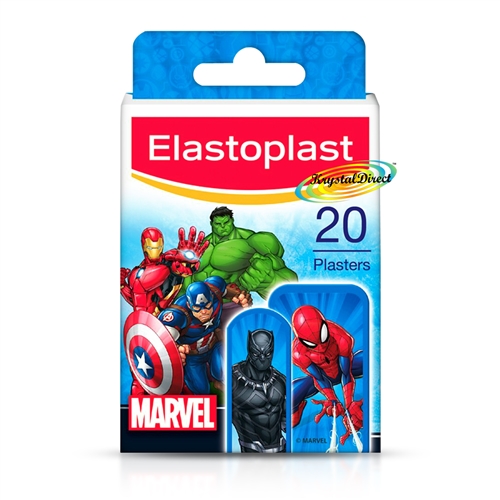 Elastoplast Marvel 20 Assorted Skin Friendly Plasters for Kids