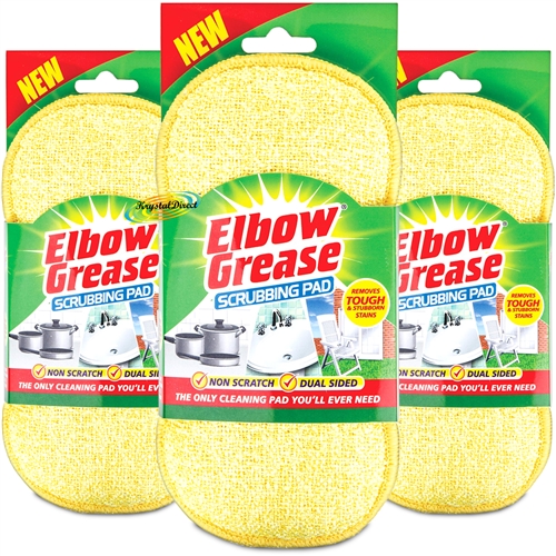 3x Elbow Grease Dual Sided Scrubbing Pad - Non Scratch Cleaning