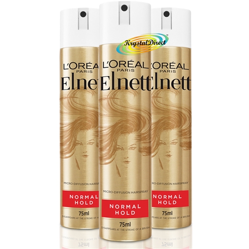 3x 75ml L'Oreal Hairspray by Elnett for Extra Strong Hold & Shine Free  Shipping