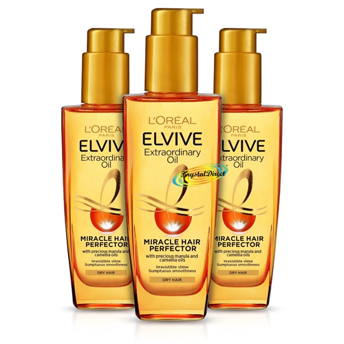3x Loreal Elvive Extraordinary Oil 100ml - All Hair Types