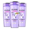 3x Loreal Elvive Hydra Hyaluronic Moisture Shampoo 400ml Dehydrated Hair