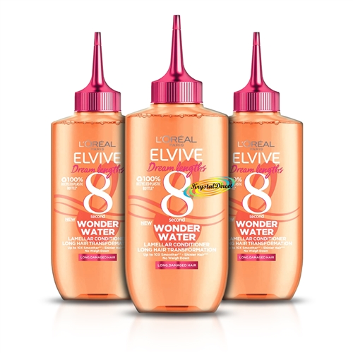 3x Loreal Elvive Dream Lengths 8 Second Wonder Water 200ml Hair Treatment