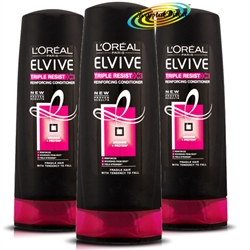 3x Loreal Loreal Elvive For Women Triple Resist Reinforcing Conditioner 400ml