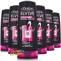 6x Loreal Loreal Elvive For Women Triple Resist Reinforcing Conditioner 400ml