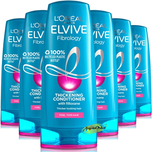 6x L'oreal Elvive Fibrology Thickening Conditioner 300ml