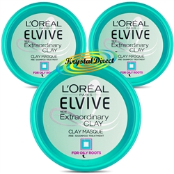 3x Loreal Elvive Extraordinary Clay Masque Pre Shampoo Treatment 150ml Hair Mask