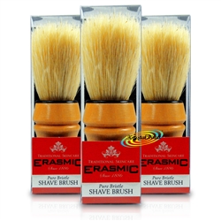 3x Erasmic Superior Quality Pure Natural Bristle Shaving Brush Smooth Close Shave