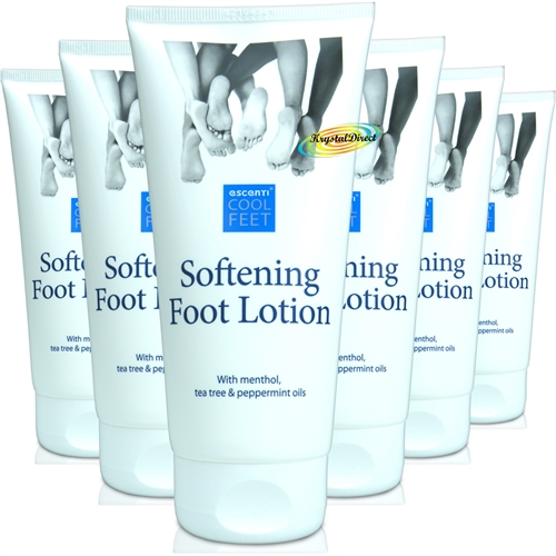 6x Escenti Cool Feet Softening Foot Lotion Smooth Refresh Pedicure Cream 150ml