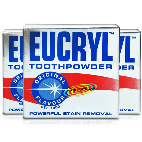 3x Eucryl Original Powerful Teeth Whitening Stain Removal Tooth Powder 50g