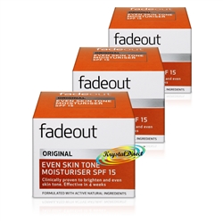 3x Fade Out Original Even Skin Tone Moisturiser SPF15 50ml Natural Ingredients