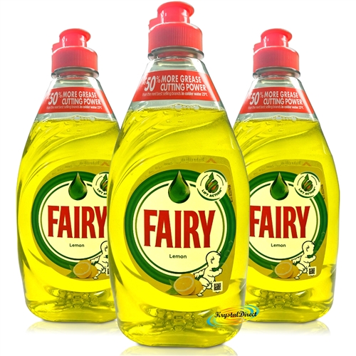 3x Fairy Original LEMON Washing Up Dishwashing Liquid 433ml