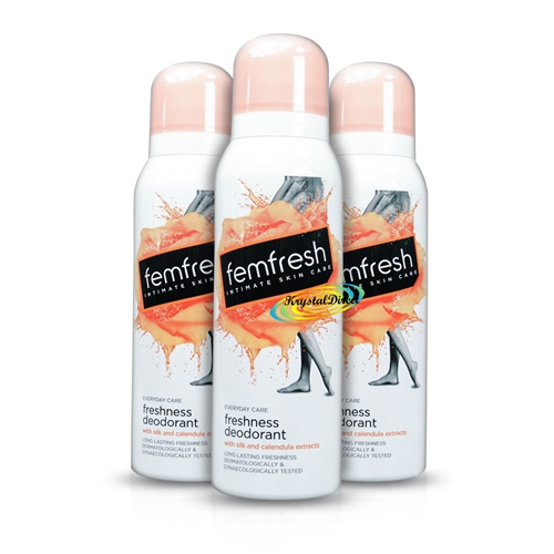 3x Femfresh Intimate Hygiene Feminine Care Freshness Deodorant Spray 125ml