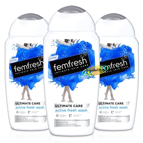 3x Femfresh Ultimate Care Intimate Hygiene Cleans Protect Fresh Shower Wash 250ml