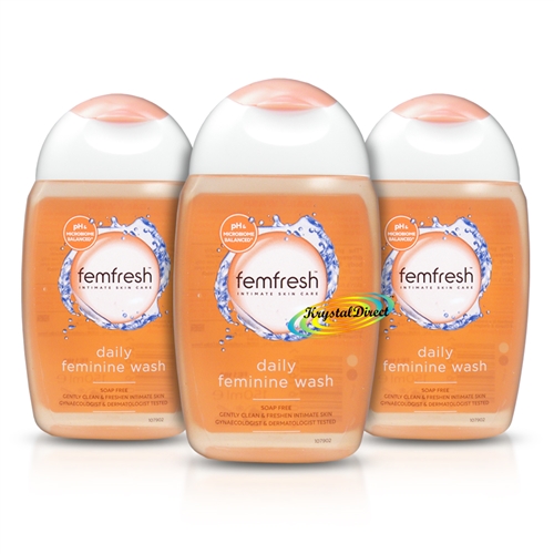 3x Femfresh Intimate Hygiene Daily Feminine Wash 150ml pH Balanced Soap Free