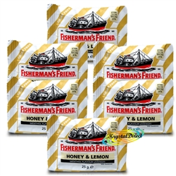 6x Fisherman's Friend Honey And Lemon Sugar Free Lozenges Sweeteners 25g