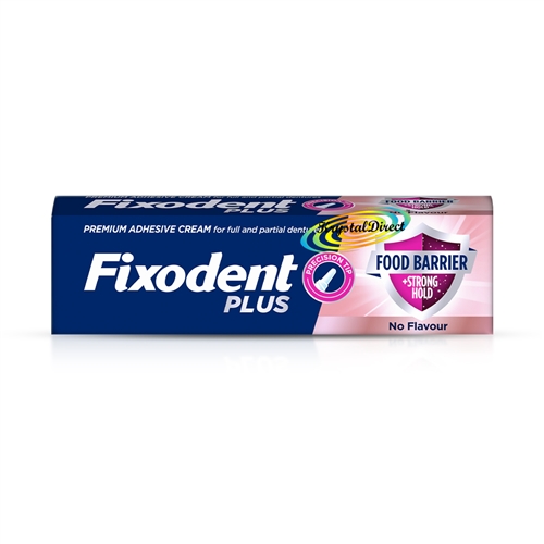 Fixodent Plus Food Seal Denture Adhesive Cream 40g With Precision Nozzle