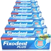 6x Fixodent Plus Food Seal Denture Adhesive Cream 40g With Precision Nozzle