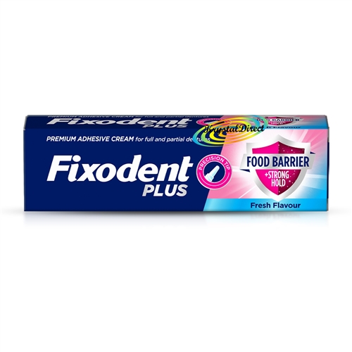 Fixodent Plus Food Barrier Strong Hold Denture Adhesive Cream 40g