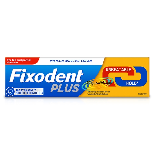 Fixodent Plus Denture Adhesive Cream Unbeatable Best Hold 40g Flavour Free