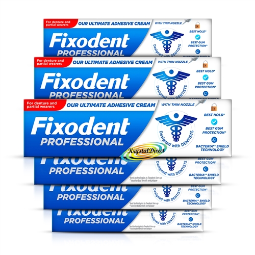 6x Fixodent Professional Ultimate Denture Adhesive Cream 40g Denture & Partial