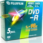 Fujifilm DVD-R 16x 4.7Gb 120Min Jewel Case 5's