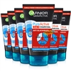 6x Garnier Pure Active 3 in 1 Charcoal Facial Scrub Wash Mask 150ml