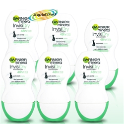 6x Garnier Mineral InvisiDry Invisi Dry Anti Perspirant Deodorant RollOn 50ml