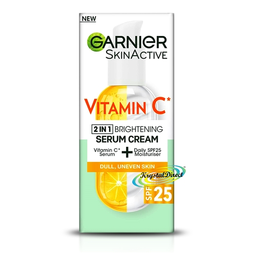 Garnier Vitamin C 2 in 1 Brightening Serum Cream For Face SPF25 50ml
