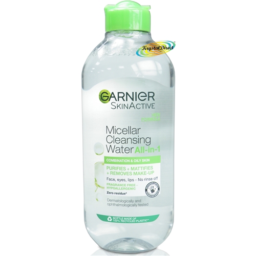 Garnier Micellar Cleansing Water GREEN Make Up Remover 400ml - Combination Skin
