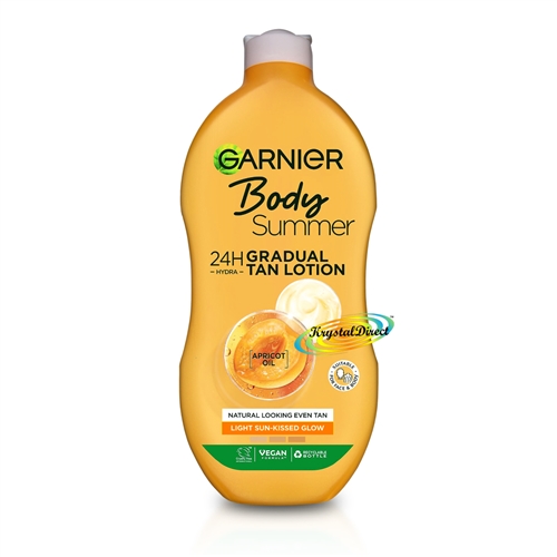 Garnier Summer Body Light Even Tan Moisturiser Lotion 400ml Apricot Extract