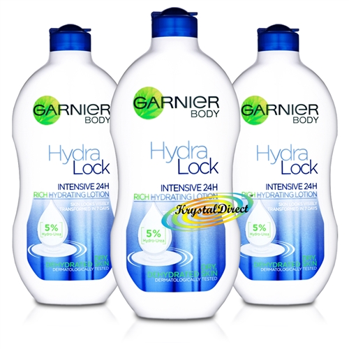 3x Garnier Hydra Lock Hydrating Lotion 400ml