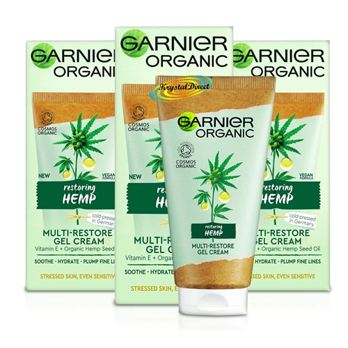 Garnier Organic Hemp Multi Restore Facial Gel Cream 50ml Vitamin E