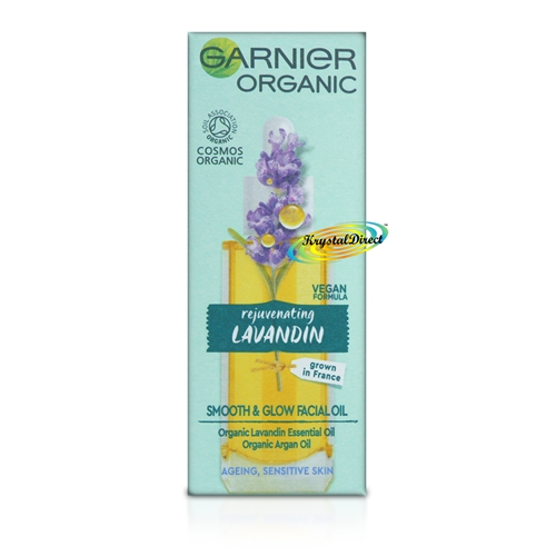 Garnier Organic Rejuvenating Lavandin Smooth & Glow Facial Oil 30ml