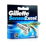 Gillette Sensor Excel Pack of 5 Replacement Shaving Razor Blades 100% Genuine
