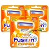 3x Gillette Fusion Power Pack of 4 Replacement Shaving Razor Blades 100% Genuine