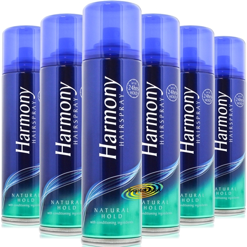 6x Harmony Natural Hold Hair Spray 300ml