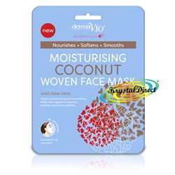 Derma V10 Moisturising Woven Facial Face Mask With Coconut & Aloe Vera