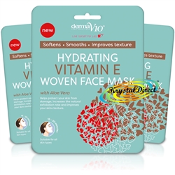 3x Derma V10 Hydrating Woven Facial Face Mask With Vitamin E & Aloe Vera