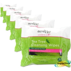 6x Tea Tree Cleansing 25 Wipes