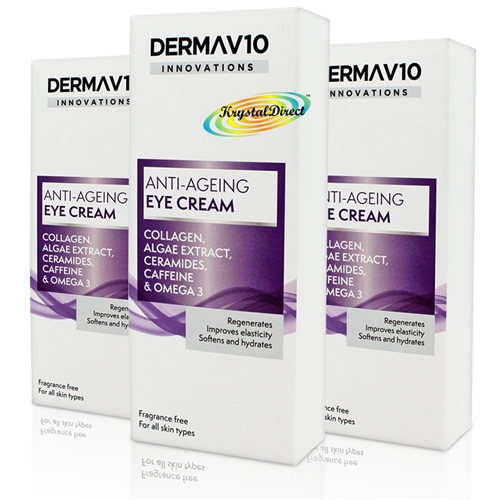 3x Derma V10 Innovations Anti Ageing Eye Cream 15ml