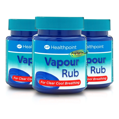 3x Healthpoint Vapour Rub Ointment Congestion Relief Eucalyptus & Menthol 100g