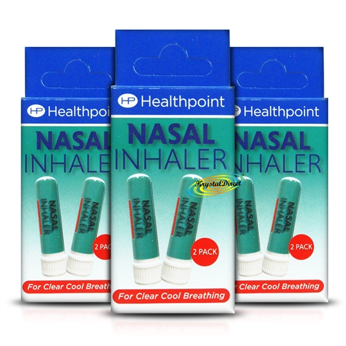 3x Healthpoint Nasal Inhaler Congestion Relief Eucalyptus & Menthol Twin Pack