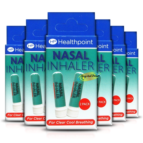 6x Healthpoint Nasal Inhaler Congestion Relief Eucalyptus & Menthol Twin Pack