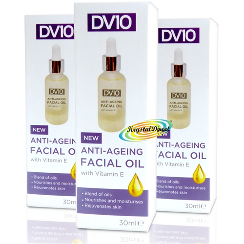 3x Derma DV10 Moisturising Daily Skin Care Anti Ageing Face Facial Oil 30ml