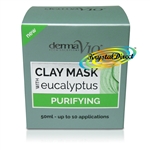 Derma V10 Purifying Eucalyptus Facial Face Clay Mask 50ml