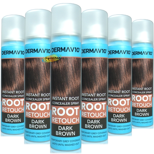 6x Derma V10 Root Retouch DARK BROW N75ml