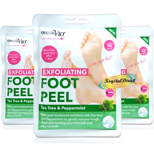 3x Derma V10 Exfoliating Foot Peel Sock Treatment