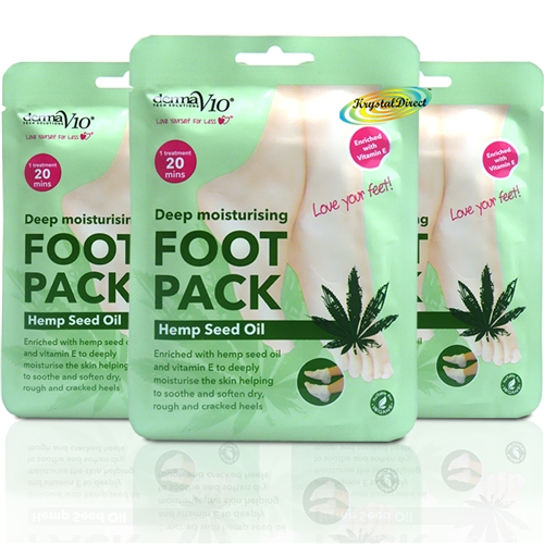 3x Derma V10 Hemp Seed Oil Foot Pack