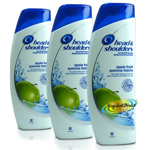 3x Head & Shoulders Apple Fresh Anti-Dandruff Shampoo 400ml