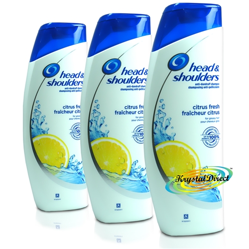 3x Head & Shoulders Citrus Fresh Anti-Dandruff Shampoo For Greasy Hair 400ml